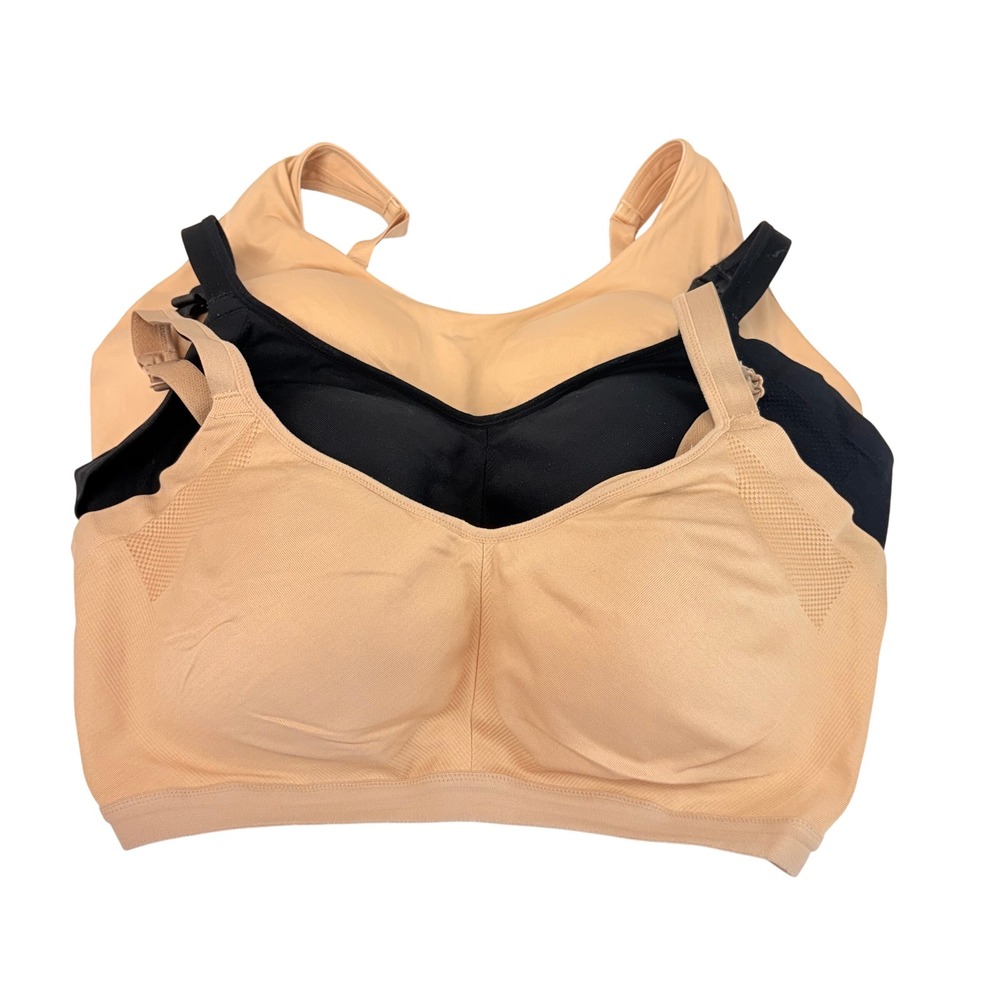 Lot of 3 Wireless Bras XL Warner's & Jockey Comfort Bra Bundle